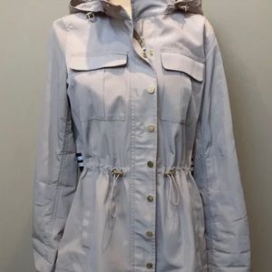 Calvin Klein Hooded Rain Jacket size 1X color Latte